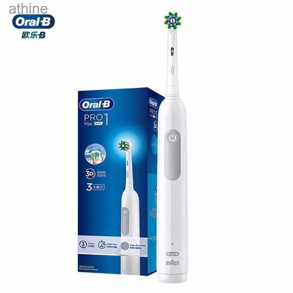 Brosses à dents électriques Têtes de rechange Oral B Pro1 Max Brosse à dents 3D Brosse à dents sonique Capteur de pression précis 3 modèles Minuterie 2 min Étanche pour adulte YQ240124