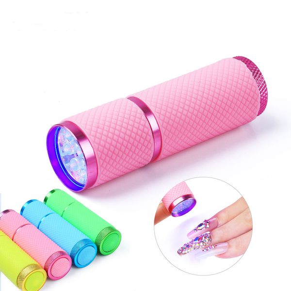 Torche électrique lampe à LED sèche-ongles Portable UV détecteur d'argent lampe de poche Gel vernis manucure outil