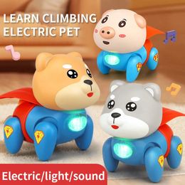Elektrisches Spielzeug-Hundeschwein mit Licht-Konzert-Walk-Call-Puzzle-Seil-Weihnachts- und Halloween-Geschenk 231228