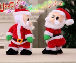 Juguete eléctrico Twerk de Papá Noel, música navideña, canto, baile, muñeco de cadera, decoración navideña para el hogar, regalos para niños 7248964