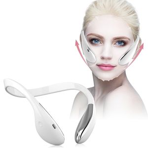 Electric V Face dubbele kin reductieminner tillen Slankvorming Miurrent Led Light Devices Neck Massager Lift 220630