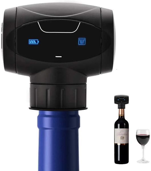 Bouchon de vin sous vide électrique pompe à vide de vin réutilisable bouchon de vin garder frais outils de barre à la maison économiseur de vin sous vide automatique 240131