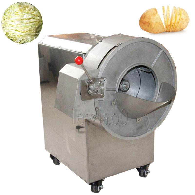 Elektrisk grönsaksskärmaskin Kål Chilli Potatislöksskivare kommersiell automatisk grönsaksskärare