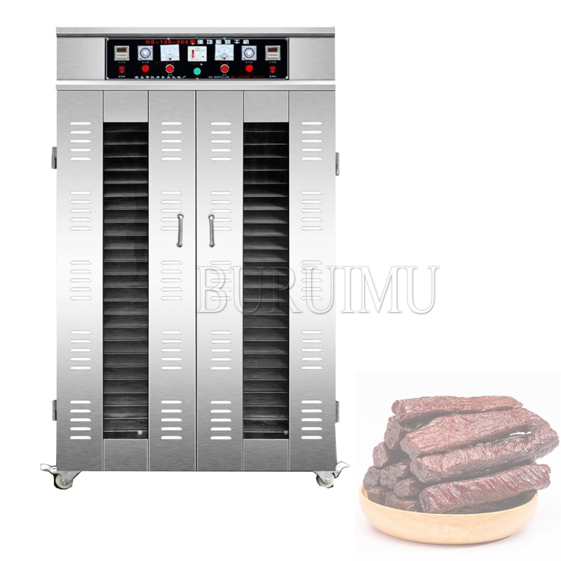 Máquina de secagem de ar de desidratador de carne vegetal elétrica Departamento de desidratação de frutas de grande capacidade 40/50laye