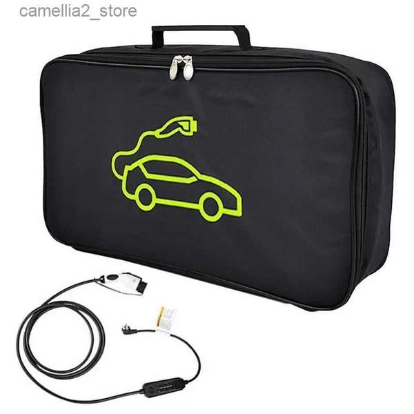 Accesorios para vehículos eléctricos Herramientas para automóviles Bolsa para cables de puente EV Cable de carga para automóviles Bolsa de transporte para vehículos eléctricos Bolsa para cables de carga EV ignífuga Q231113