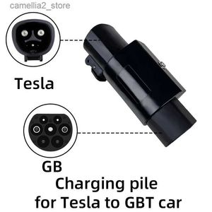 Accessoires voor elektrische voertuigen EV-adapter 32A voor Tesla naar GBT EVSE-adapter Elektrische auto's Voertuiglader 250V Oplaadconnector Eenfase Q231113