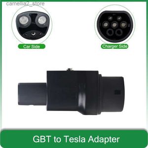 Accessoires voor elektrische voertuigen GBT naar Tesla-adapter Elektrisch voertuig Auto AC 32A 220V oplaadstapel naar auto ev-oplader Connectoraccessoires Q231113
