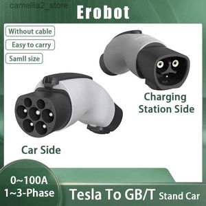 Accessoires voor elektrische voertuigen Tesla Modellen y 2023 Accessoires voor elektrische auto's 3-fase EV-oplader Tesla naar GBT-adapter Alles voor auto-accessoires EV-adapter voor auto Q231113