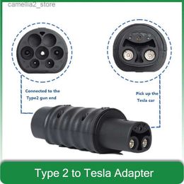 Accessoires voor elektrische voertuigen Type 2 GBT naar Tesla Adapter elektrische auto voertuig AC 16A 32A 1 Fase 3 Fase ev-oplader 5-pins 7-pins EVSE-connectoraccessoires Q231113