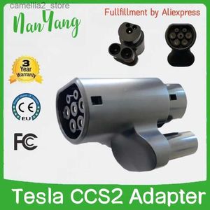 Accesorios para vehículos eléctricos Type2 a Ccs2 DC Adaptador Dc a AC para adaptador portátil Tesla Type2 Q231113