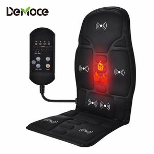 Elektrische vibrerende auto massagestoel Mat draagbare massager kussen huis infrarood verwarming terug vibrator massagekussens 240426