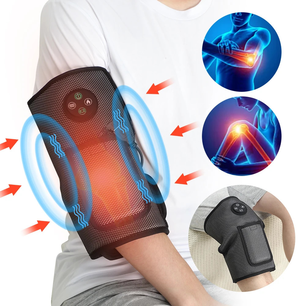 Elektrisk vibration Airbag Pressure Arm Massager Compress Ben Massage Belt Air Wave Compression Thin Hand Pain Relief 240305