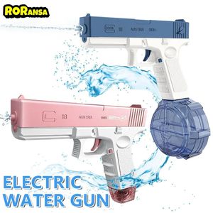 Elektrisch waterpistool Beach Buitenspeelgoed Bursts Hoge druk Sterke energie Actie Automatische waterspray voor volwassenen Kinderen Geschenken 240409