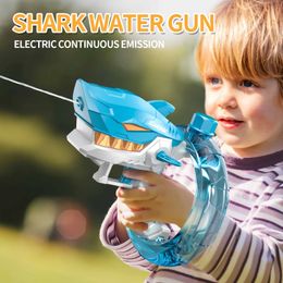 Gun à eau électrique pour adultes Kids Shark Automatic guns pistolets Toys haute pression Guns d'eau d'été Toys Outdoor Gift 240417