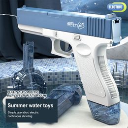 Pistola de agua eléctrica de verano juguete al aire libre piscina de la playa de agua de gran capacidad automática espacial continuo pistolas de agua 240510