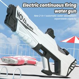 Juguetes de pistola de agua eléctrica completamente automática arma de agua continua gran capacidad playa verano verano para niños juguetes de agua 240507