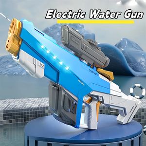 Pistola de agua eléctrica con luz para niños adultos pistolas automáticas de chorros de gran capacidad Juegos de tiro de gran capacidad Regalo de verano al aire libre 240420
