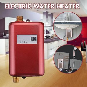 Chauffe-eau électrique Chauffe-eau instantanés sans réservoir 110V 220V 3 8KW Affichage de la température Chauffage Douche Universel 3800W Maison Gar1774