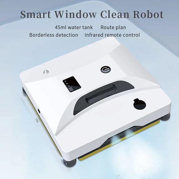 Limpiador de ventanas eléctrico Robot Lavadora de vidrio Agua pulverizada automática Electrodomésticos inteligentes Productos de limpieza al vacío robóticos para el hogar 240131