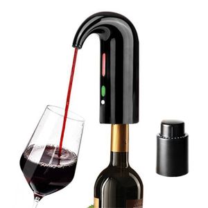 Aérateur de vin électrique One Touch Portable Rouge - Accessoires de vin blanc Aération pour vin et spiritueux débutant et amateur - Bec verseur