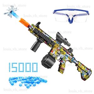 Juguete de explosión de gel eléctrico M416 Manual Electric 2 en 1 Gel Bola Blaster Blaster Gun con Beads Gun Beadsgun para T230816 al aire libre T230816
