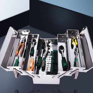 Boîte à outils en acier inoxydable de stockage mécanique en métal électrique