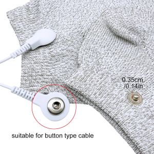 Stimulateur électrique chaussettes électrodes conductrices en fibre argentée TENS / EMS FILS / MASSAGEUR DE PIED DE CABLE POUR MACHINE DE THÉRAPIE DE MOYY