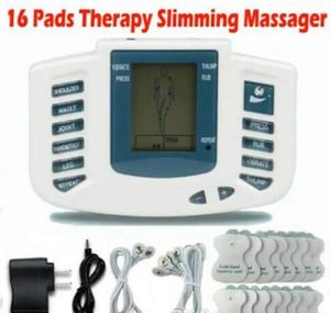 Stimulateur électrique Full Corps Relax Muscle Thérapie Masseur Massage Massage Pulse Tens Acupuncture Soins de santé Machine de minceur 16 PADS8654975