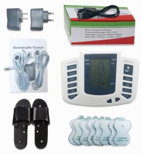 Stimulateur électrique Full Corps Relax Muscle Digital Massageur Pulse Tens Acupuncture with Therapy Slipper 16 PCS Electrode Pad2691507