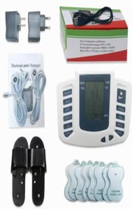 Elektrische stimulator Full Body Relax Muscle Digital Massager Pulse TENS Acupunctuur met therapieslipper 16 stuks elektroden6222420