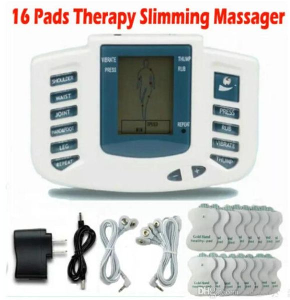 Stimulateur électrique corps complet détendre thérapie musculaire masseur Massage impulsion dizaines Acupuncture Machine de soins de santé 16 Pads1880107