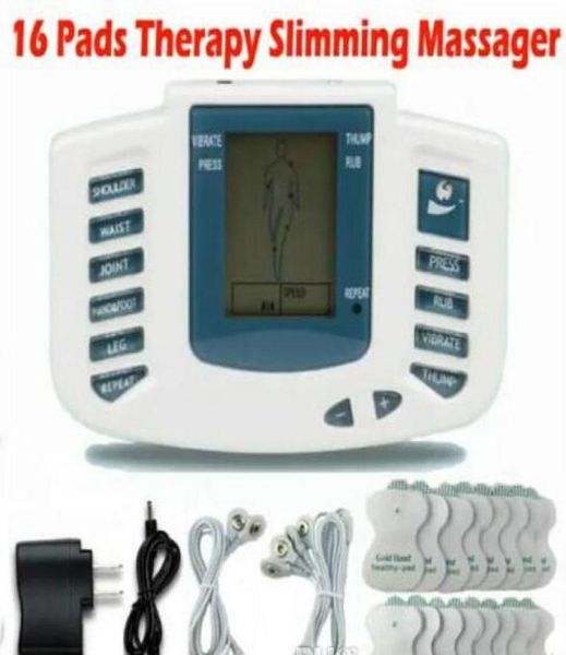 Stimulateur électrique corps complet détendre thérapie musculaire masseur Massage impulsion dizaines Acupuncture soins de santé minceur Machine 16 Pads2651307