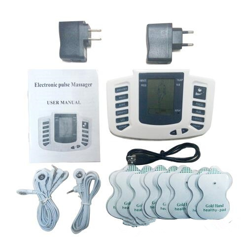 Elektrischer Stimulator, Ganzkörper-Entspannungs-Muskel-Therapie-Massagegerät, Massage-Puls-Zehner-Akupunktur-Gesundheitspflegegerät, 16 Pads