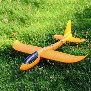 Electricrc Aircraft 48cm hand gooien schuimvliegtuigspeelgoed Kinderen Vliegvliegtuig Flaying Model voor Outdoor Grass Play Toys Kid Gifts 230823