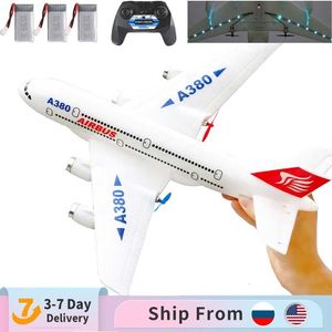 ElectricRC Aircraft Airbus A380 Boeing 747 RC Avion Télécommande Jouet 2.4G Avion à Voilure Fixe Gyro Extérieur Modèle d'Avion avec Moteur Enfants Cadeau 230613