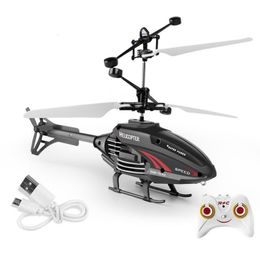 ElectricRC Aircraft Flying Helicopter Toys USB Recargable Inducción Hover Helicóptero con control remoto para más de niños Juegos de interior y exterior 230807