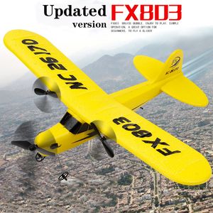 ElectricRC Aircraft Livraison gratuite de FX803 Super Glider Aircraft 2CH Remote Control Aircraft Jouets pour les enfants à voler comme cadeaux 230506
