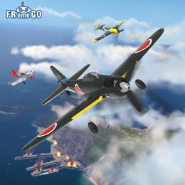 Electricrc Aircraft Fremego 400mm Zerob09SpitFireP40P51D Mustangf4u 4ch vliegtuig 24G 6axis RTF A6M A6M Airplane Fighter Toys Gifts 230325