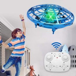 ElectricRC Aircraft Mini RC UFO Drohne mit LED-Licht Gestenerkennung Quadcopter Antikollision Induktion Flying Ball Dron Spielzeug für Kinder 230705