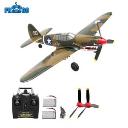 ElectricRC Aircraft P-40 RC Flugzeug P40 Fighter 400mm Spannweite 4CH 6-Achsen Gyro One-Key U-Turn Kunstflug RTF RC Flugzeug Outdoor Spielzeug 230613