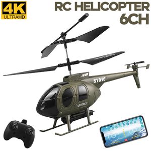 ElectricRC Aircraft Rc Hélicoptère 6Ch 4K Caméra Rc Avion 2.4G Rc Hélicoptères pour Adultes Avion Électrique Volant Jouet Enfants Jouet 230609