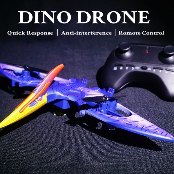 Électricrc Aircraft RC Jurassic Quadcopter Pterosaur Animal Model Toy Simulation Dinosaure Remote Contrôle Drone Kids Birthday Toys for Boys 230812