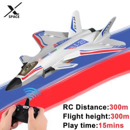 Électricrc Aircraft RC Plane J20 Fighter Remote Control Airplane Anticollision Soft Rubber Head Glider With Culvert Design Toys 230812