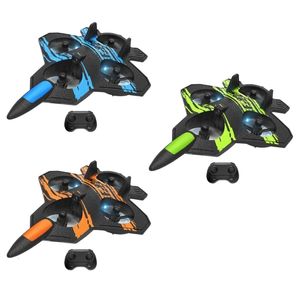 Électricrc Aircraft Remote Control Glider Stunt Plane degré de chasse F22 Fighter Toy Easy Flying Model Boys GOX GXMB 230812