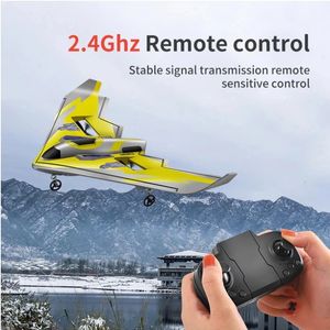 ElectricRC Aircraft TY8 RC Planeur Avion LED Lumière Lancer À La Main Mousse À Aile Fixe Extérieur Électrique Rouge Jaune Avion Professionnel Drone Jouets Garçon 231102