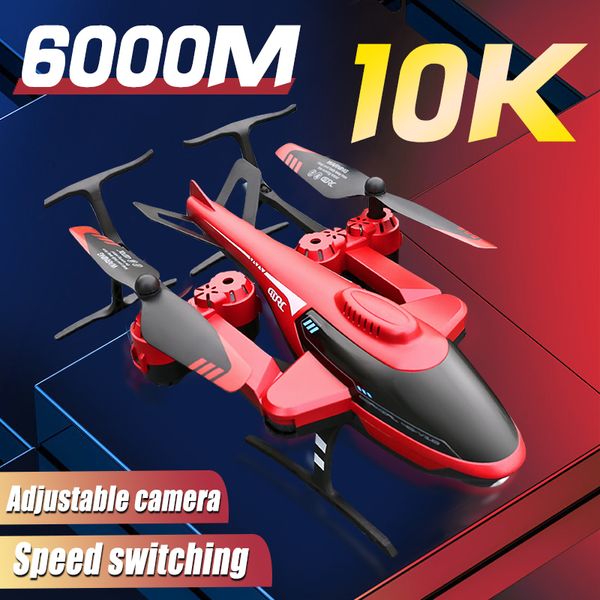 ElectricRC Aircraft V10 RC Mini Drone 10k Caméra HD professionnelle WIFI Fpv Télécommande Hélicoptère 6000M Quadcopter Jouets 230901