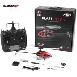 ElectricRC Vliegtuigen Wltoys XK K110S 6CH 3D 6G Systeem Enkele Paddle Borstelloze RC Helikopter Vliegtuigen Drone 230621