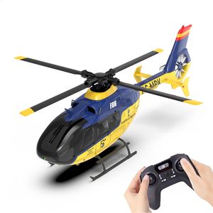 ElectricRC Aircraft YXZNRC F06 EC135 RC Helicopter 24G 6CH 6 Axis Gyro Model 1 36 Scale RTF Direct Drive Brushless Roll Flybarless Toys 231030
