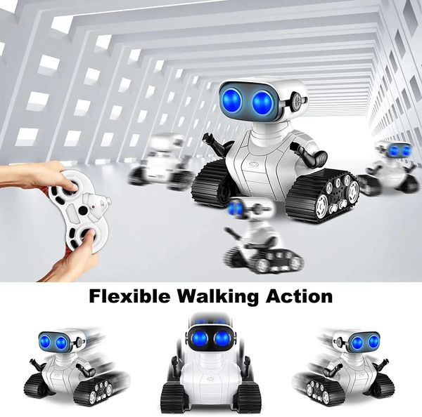 ElectricRC Animals 24G Mini RC Robot Music LED Light Robots de control remoto inteligente Juguete Lovely Interaction Crawler Walking Toys para niños 230807