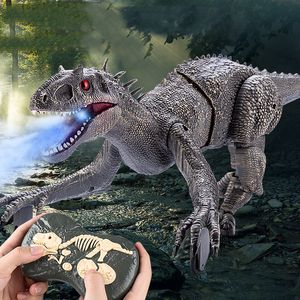 ElectricRC Animaux 24G RC Dinosaure Raptor Jurassic World Télécommande Velociraptor Jouet Électrique Marche Dragon Jouets Pour Enfants Cadeaux De Noël 230419
